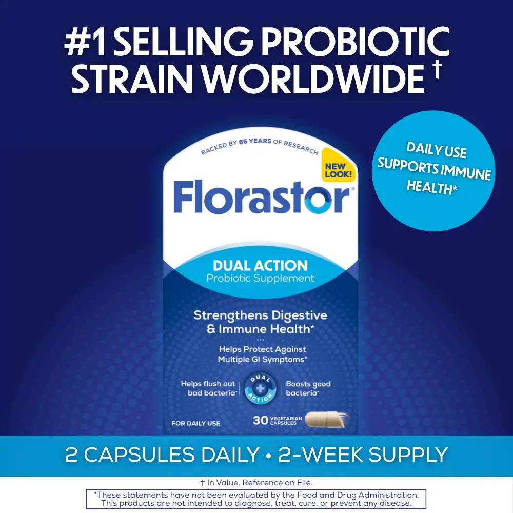 Florastor® Dual Action Probiotic Supplement Florastor® Dual Action Probiotic Supplement