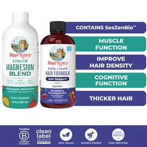 MaryRuth's Hair Care & Liquid Magnesium Bundle - Daily Liquid Hair Formula 16 oz & Liquid Magnesium Blend 30 oz