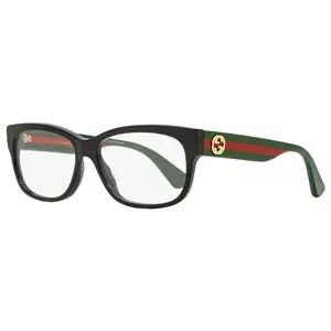 Gucci Rectangular Eyeglasses GG0278O 011 Black/Green/Red 55mm 278