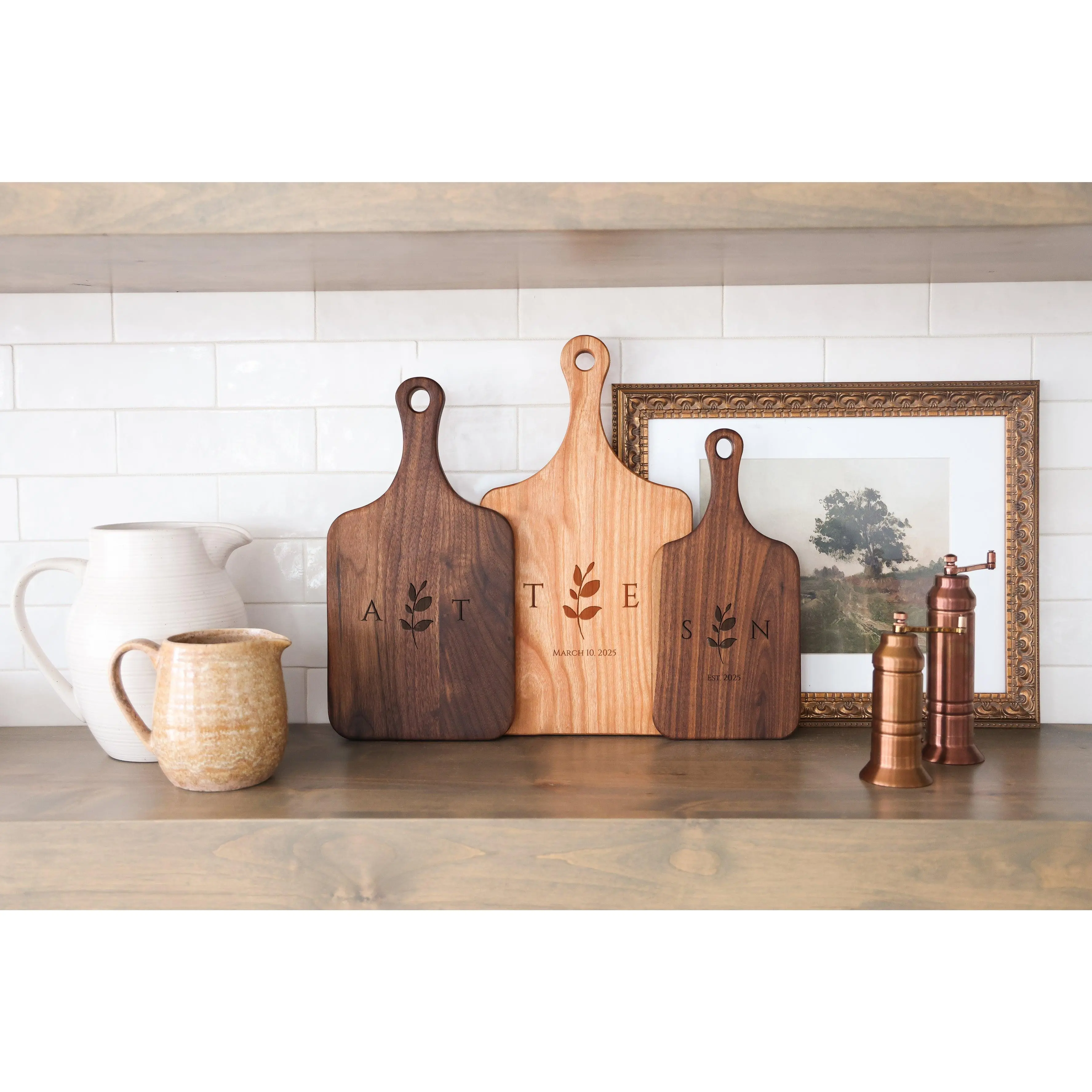 Ivy Initials Personalized Cutting Board Classic - 060