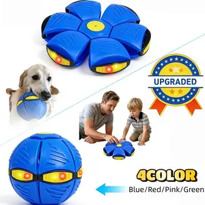 New Thicken Magic Bouncing Ball - 2-In-1 Freely Switchable Ball with Lights, Blue/Red/Pink/Greeen Novelty & Gag Gift for Outdoor Fun, Pets, and Teens