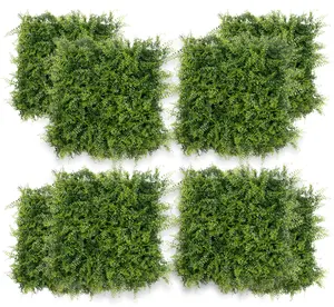 Gaomon 12-Piece 20"x20" Polyethylene Artificial Grass Wall Panels, Weatherproof Sun-Protected Privacy Fence Screen, 33 SQ FT Decorative Faux Greenery Photo Backdrop for Indoor-Outdoor Garden, Wedding Decor