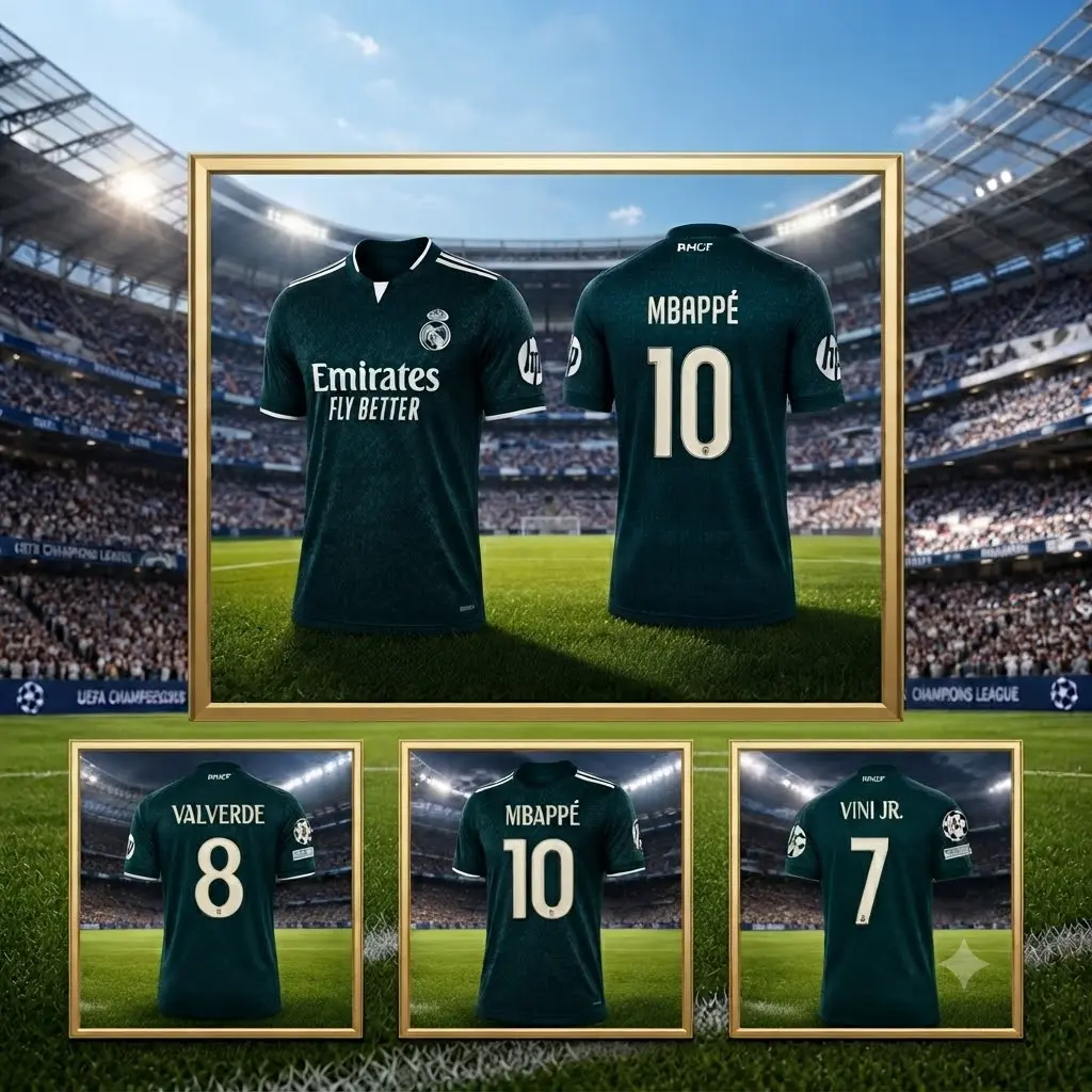 2026/27 Real Madrid Unisex Soccer Jersey, Player Edition Football Shirt (Mbappé 10, Vini Jr. 7, Valverde 8), Breathable Quick-Dry Sports Collectible Match Day Fan Top