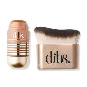 Dibs Beauty Glow Head-To-Toe Highlighter (Unbothered Bronze) & Body Brush Duo