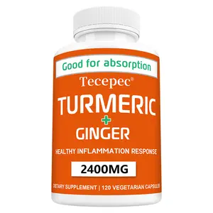 Tecepec Turmeric+Ginger Health Supplement , ​​Supports Bone Health and Joint Health, 120 Capsules