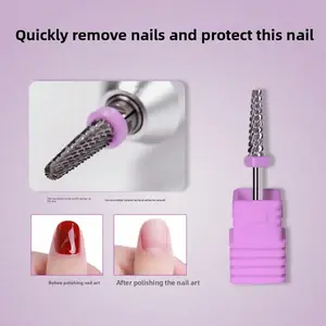 Purple Label Premium Nail Drill Bits Cuticle Exfoliator Dead Skin Hard Callus Treatment Step Building Edge Pushing Essential Manicure Pedicure Tools for Salon and Home