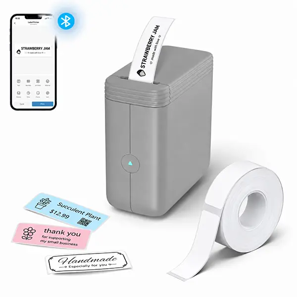 Back to School Label Maker, Inkless Bluetooth P24 Label Printer for Kids, Teachers & Students, USB Rechargeable Mini Sticker Machine with Cute Templates, Perfect for Classroom, Home & Office Organization