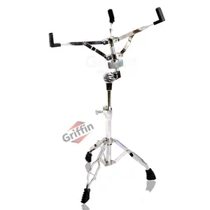 Snare Drum Stand by GRIFFIN | Deluxe Percussion Hardware Base Kit | Double Braced, Light Weight Mount for Standard Snares, Tom Drums & Practice Pad | Slip-Proof Gear Tilter & Clamp Style Basket Holder