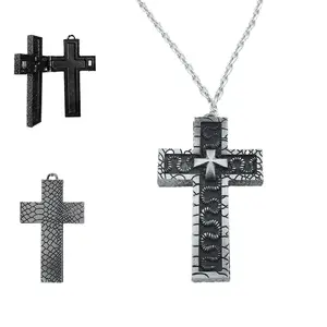 Squids Necklace Game - Thanos-Inspired Unique Cross-Shaped Vintage Pendant with Secret Compartment, Antique 3D Printed Charm for Men & Women