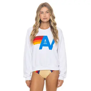 LOGO RELAXED CREW SWEATSHIRT - WHITE