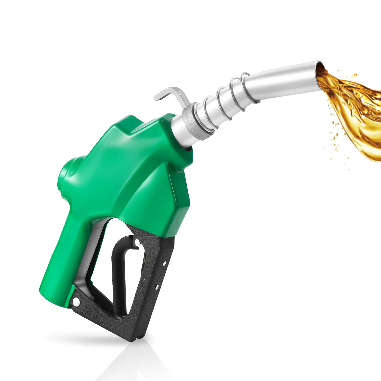 【Summerfinds】VEVOR 1 Inch NPT Automatic Fuel Nozzle,Max Flow Rate 21.6 GPMAuto Shut Off Diesel Gas Pump Nozzle with 3-Speed Trigger Lock & 1-3/16 in (OD=30.1 mm) Spout for GasolineDieselKeroseneGreen