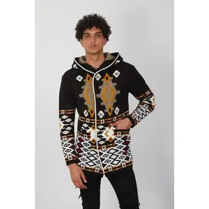 Men's Aztec Zip Up Hoodie