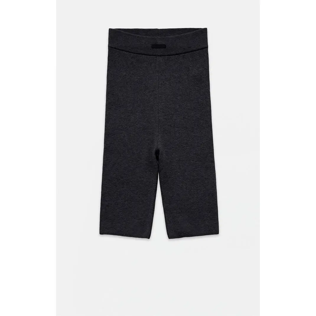 Fear of God ESSENTIALS Men's Women's Vintage Black Ribbed Knit Biker Shorts
