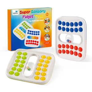 Kiditos Pop Math Game for Kids Ages 4–8, Fidget Math Board Game with Built-in Dice, Addition & Subtraction Learning Toy, Sensory STEM Toy for Classroom, Homeschool & Travel
