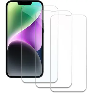 Screen Protector for iPhone 17 Pro Max 16 15 14 13 12 11 Pro Max Pro, 3-Pack Clear 9H Tempered Glass Film Cover Sensor Protection Case Friendly for 17 Pro Max-3 Pack