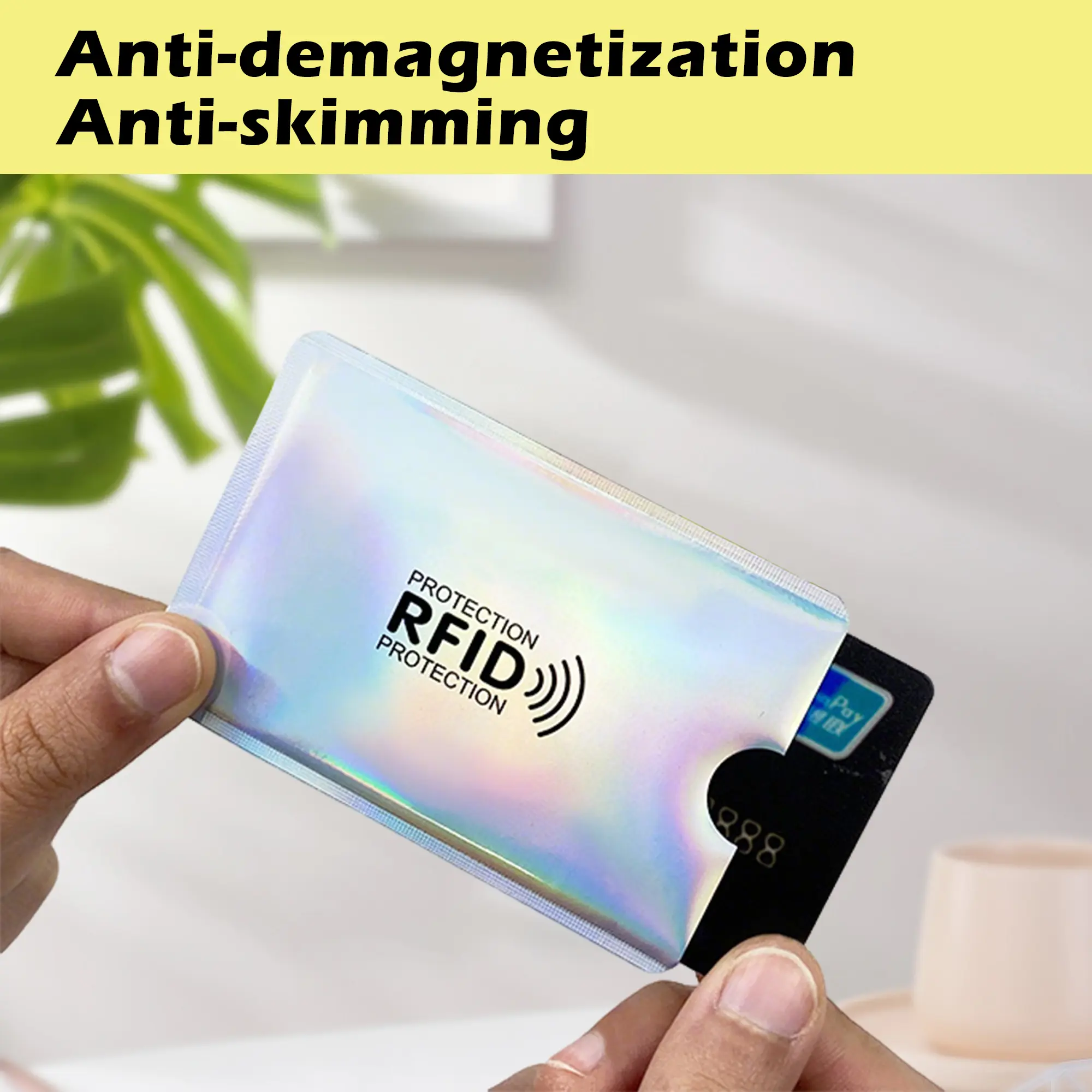 8 Counts RFID Blocking Sleeves Set –  Protection for Credit & ID Cards, Slim & Lightweight Design
