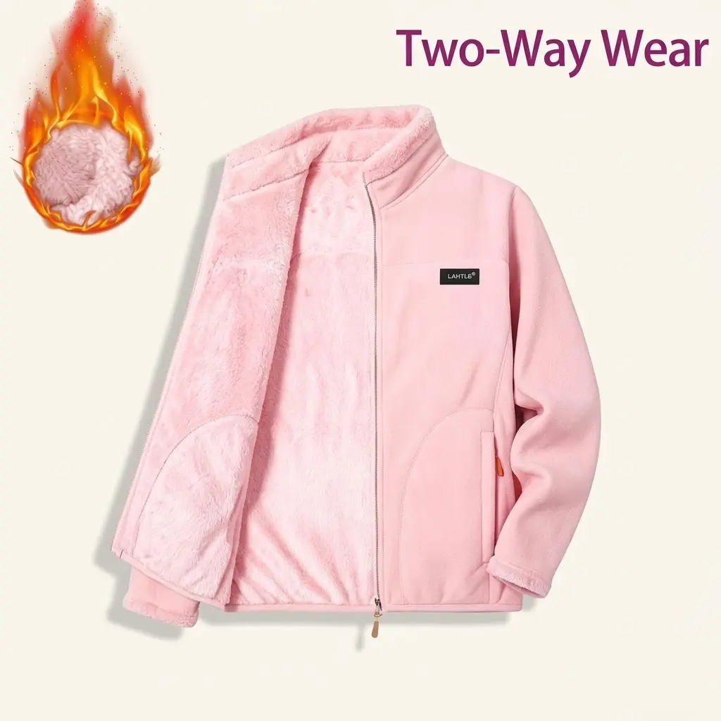 Clean Gent Women’s Ultra-Soft Fleece Sports Jacket — Warm Stand-Collar Outerwear for Autumn/Winter, Casual Everyday Wear, Stylish Cut and Comfortable Thermal Design