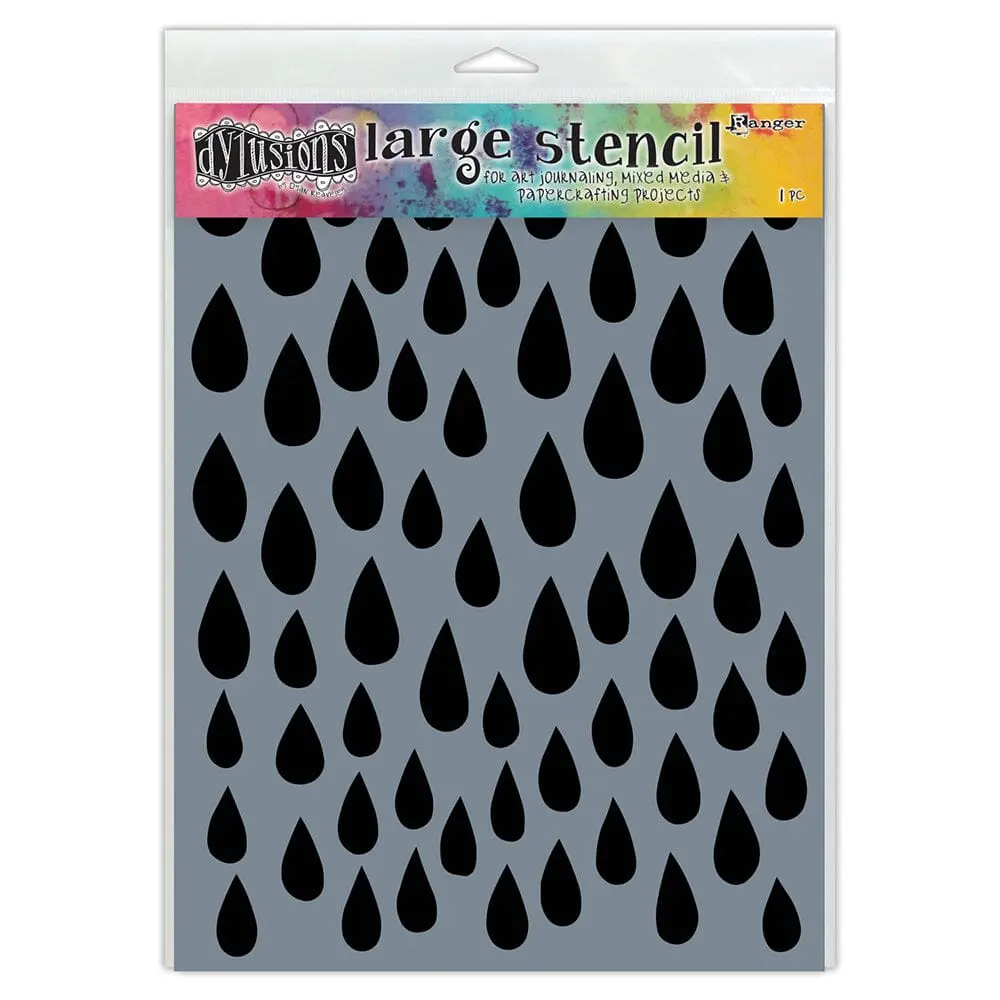 Dylusions Stencils Raindrops