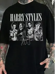 [Sale up to 40%],[Freeship] Harry Styles Vintage 90s Bootleg Retro Oversized Tee | Classic Rock Style Graphic Shirt | Gift for Harries Fans