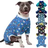 XPUDAC 4-Pack Soft Fabric Dog Shirts, Easy On/Off Universal Fit with Unique Animal & Cartoon Prints (Jellyfish, Rocket, Dinosaur, Shark), Warmth Pet Clothes for Home Wear & Parties Festive Christmas Halloween Gift