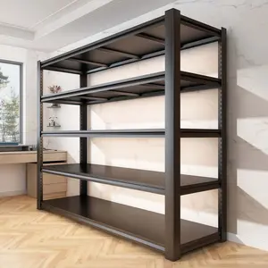 Heavy Duty for garage Shelving 3000 Lbs | 35.4" W Adjustable Metal Storage Rack, 5-Tier Metal Shelves Warehouse With Tool-Free Assembly, 15.8" D Industrial Shelving For Garage, Basement, Workshop, Kitchen, Pantry
