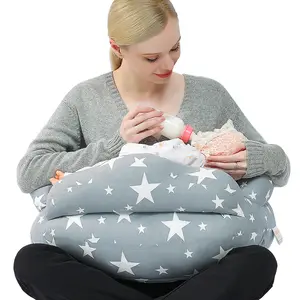 Chilling Home Nursing Pillow For Breastfeeding, Baby Nursing Pillow For Newborn, Nursing Essentials For Bottle And Breastfeeding, Breast Feeding Pillows Support For Mom And Baby With Removable Cover