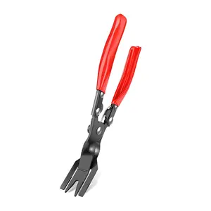 Car Clip Pliers Tool Universal Auto Door Car Upholstery Interior Trim Clip Removal Pliers Panel Clip Pliers Fastener Remover Push Pin Pliers Trim Removal Tool, Prevents Damage to Trim and Fasteners, 1 Pcs Automobile Upholstery Tool (Red) B