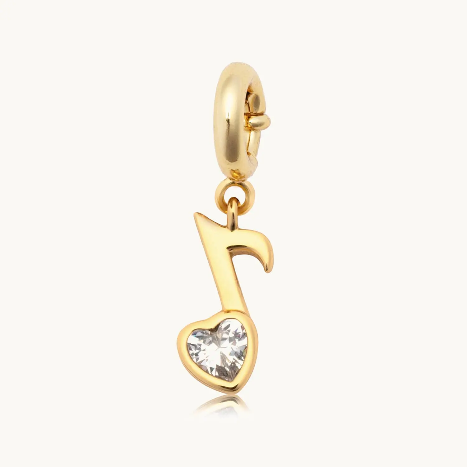 Little Words Project, Music Note Charm, Multi-Use Jewelry Accessory, 14K Gold-Plated Brass