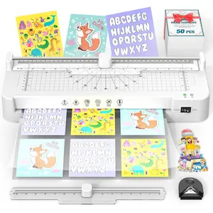 13in Laminator Machine with Sheets 50 count + Paper Trimmer + Corner Rounder + Scale Line, 11x17 / ABS Anti-Jam |Dual Hot and Cold Mode | 90s  Preheat for A3/A4/A5/A6  Office School Use