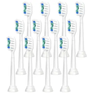 12x Replacement Toothbrush Heads Compatible with Philips Sonicare Electric Toothbrush Brush Head Refills 1100 2100 4100 4300 5100 5300 6100 6500 7000 7300 7500 9000 9300 9500 9700 9750 9900 C1 C2 C3
