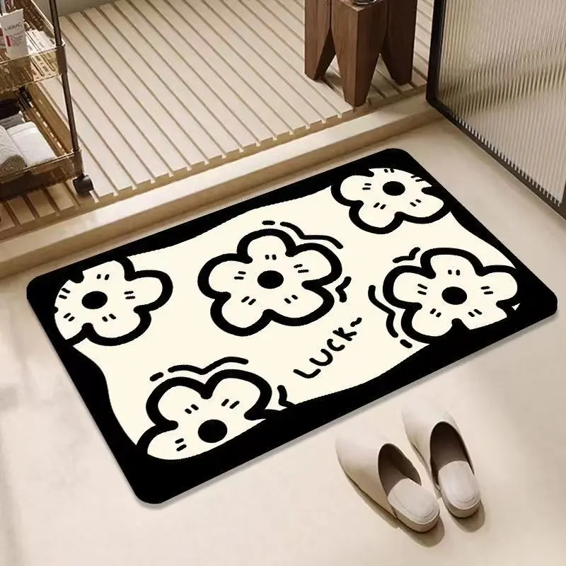 Hoomehacksus Quick Dry Diatomite Stone Bath Mat, Aesthetic Non-Slip Shower Mat for Bathroom Essentials