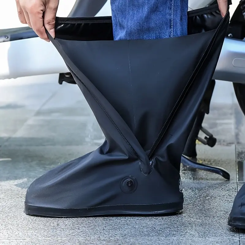 Waterproof Anti-Slip Thickened Wear-Resistant Shoe Covers, Outdoor Sand Protection High-Cut Cycling Snow Rain Boots Cover, Thickened Rainproof Rainy Day Rainy Season