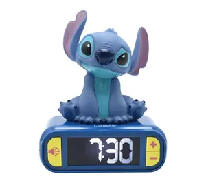 Lexibook 3d Stitch Digital Alarm Clock with Light & Sounds Lexibook 3d Stitch Digital Alarm Clock with Light & Sounds
