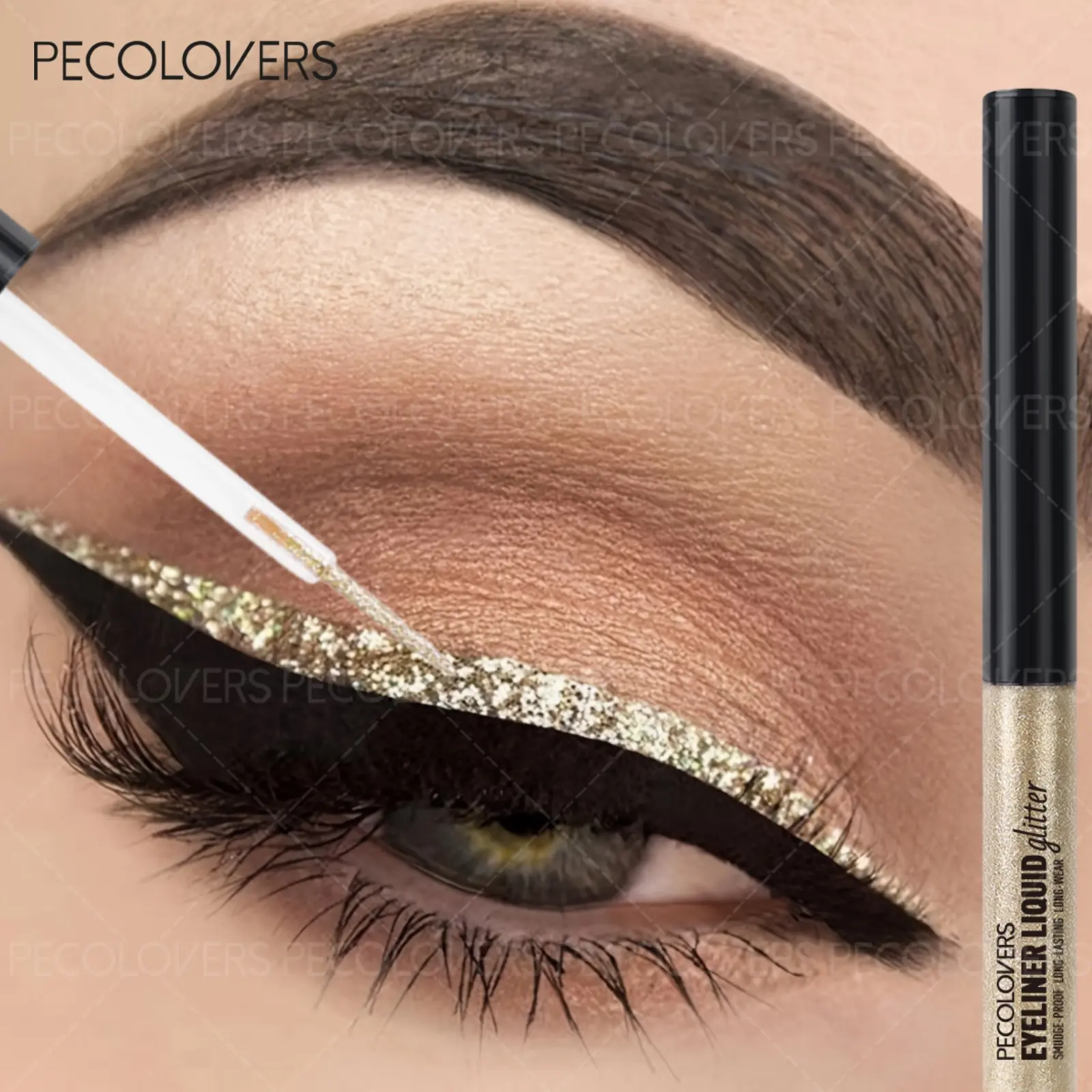1PC Long-Lasting Pearlescent Liquid Eyeliner For Waterline And Eye Shadow Pen Non-Smudging Glitter Eye Pencil Eye Makeup Cosmetic for Spring And Summe