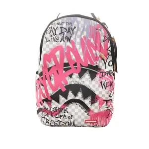 SG Shark Mouth Backpack Men's & Women's Photography Bag Gray PU Material Large Capacity Travel Schoolbag Ideal Gift for Christmas Easter Valentine's Day