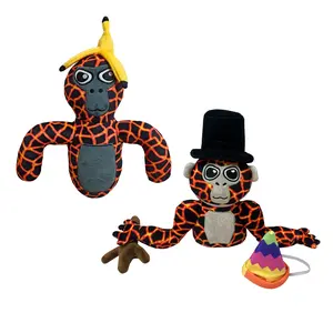 Gorilla Tag Plush Lava Gorilla Plush 2PCS 9.8inch Stuffed Animals Toy Game Figure Doll Gift for Game Fans with Unique Hats and Accessories