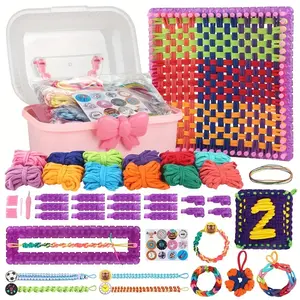 Pot Holder Loom Kit, 288 Potholder Loops Potholder Weaving Loom Knitting Arts and Crafts Kit for Kids Beginners DIY Project Ages 6 7 8 10 12 13 Years Old,Children's Day gift