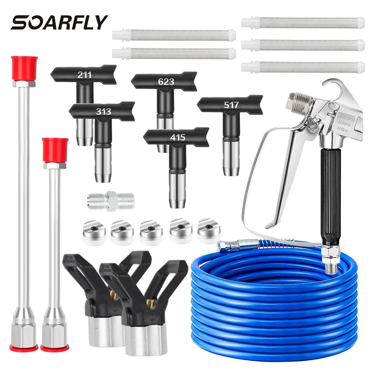SOARFLY Handheld Airless Paint Sprayer Kit - Smooth, Even Spray for Home & Construction, Ideal Gift for Men, Handheld Paint Sprayers Tool