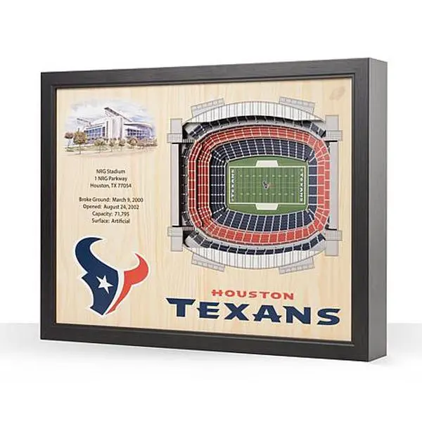Football Fan Shop Officially Licensed NFL Houston Texans StadiumView 3D Wall Art