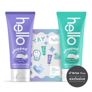 hello tiktok shop exclusive whipped toothpaste and stickers variety pack