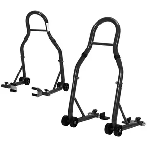 Garvee Global 900 lbs Heavy-Duty Motorcycle Stand Lift Combo - Adjustable Front & Rear Wheel Paddock Stands with Prong Adapters & Swingarm Spool - For Dirt Bikes, Sport Bikes, Cruisers, ATVs - Multi-Color