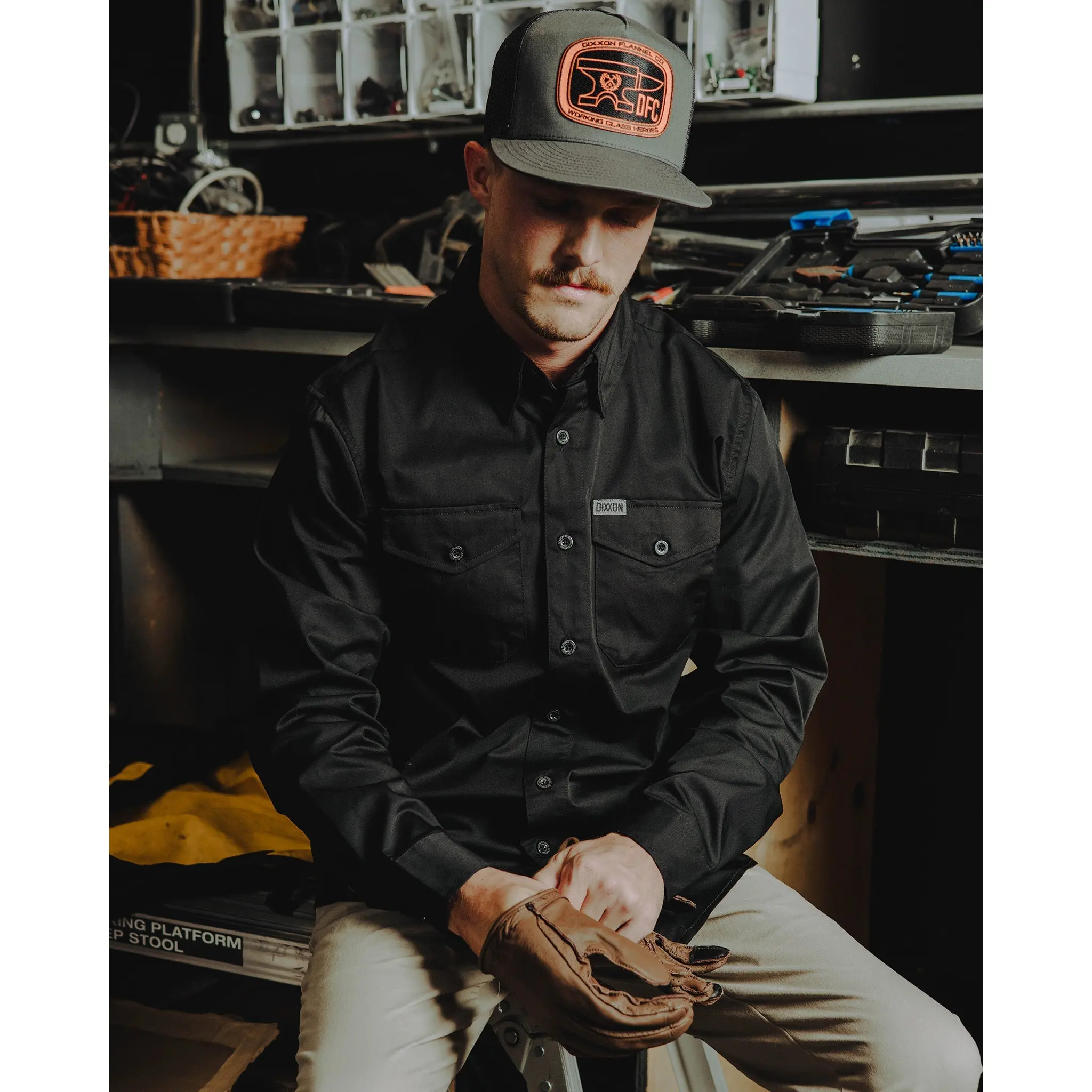 WorkForce Long Sleeve Work Shirt - Black