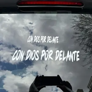 2x1 CON DIOS POR DELANTE Sticker de Vinil Premium