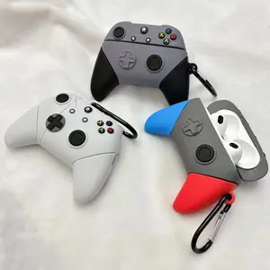 1 game controller shaped headphone protective case, anti drop and durable silicone headphone case, Apple wireless Bluetooth headphone case, suitable for AirPods 1/2/3/4/pro/pro 2/pro 3, Earphone Protective Cover, Earbuds Gift