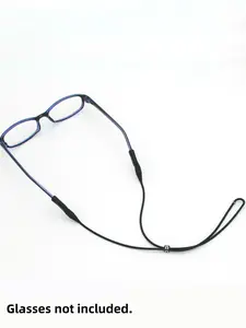 2pcs Adjustable Buckle Eyeglass Straps, Sunglasses & Eyeglass Frame Chain Lanyard Retainers, Anti-lost, Anti-slip Elastic Cords, Neck Wrap Retainers