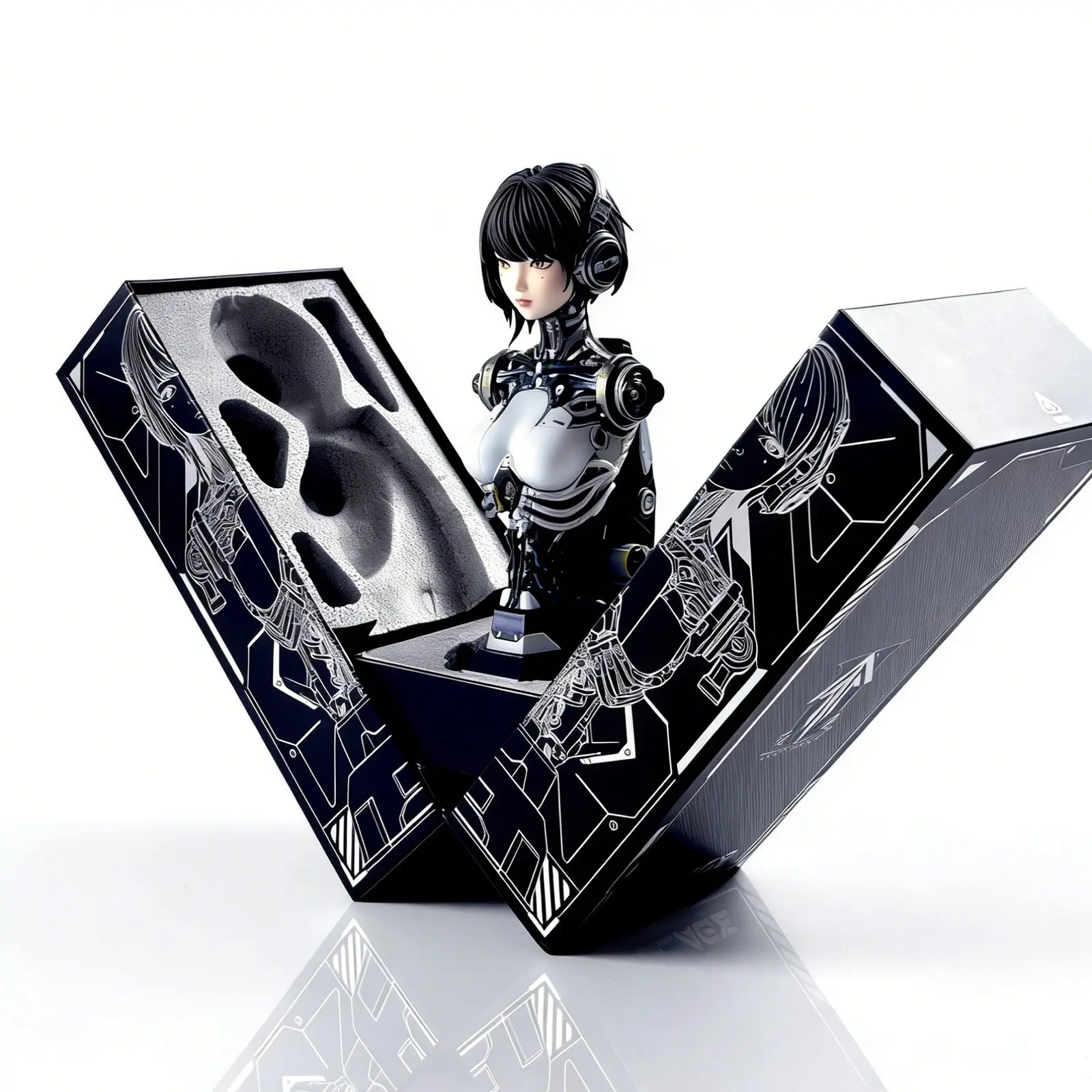 Linglong Ash 1/4 Half-Body Figure Collectible Model, High-Quality Role Handmade Statue, Perfect Gift for Anime Enthusiasts, Collectible Figurine