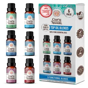 GuruNanda 6 Essential Oil Blends Set - Wellness Aromatherapy GuruNanda 6 Essential Oil Blends Set - Wellness Aromatherapy