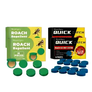 MoonSpry Roach Repellent, Domestic Dormitory Kitchen Powerful Cleaning Cockroach Exterminator Cockroach Gel Bait Pest Control Kit Rodent Repellent Pouches for Indoor & Outdoor Multi-Surface Microfiber Floor Mop indoor infestation