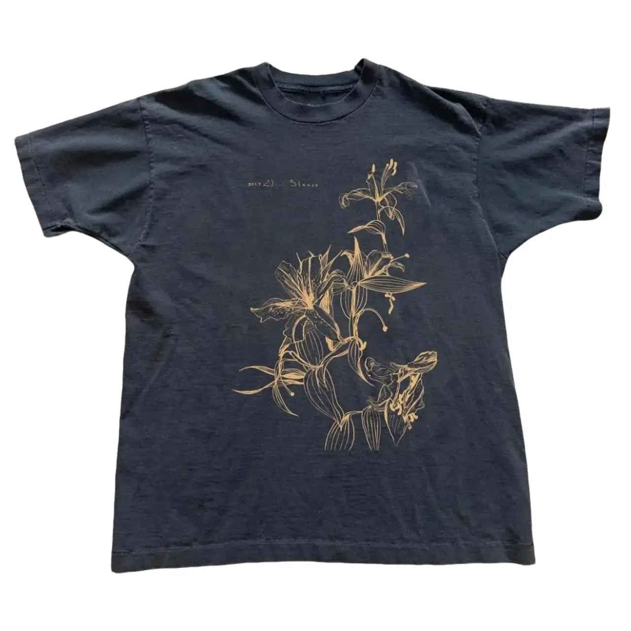 Gildan Men's and Women's T-shirt, Black and gold floral graphic tee, Unisex T-shirt, Gift T-shirt, Y2k Unisex Graphic Tees Gothic Grunge Emo Scene Amity Affliction Style Clothes Menswear Womenswear Streetwear