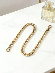 Fashionable Detachable Chain Strap for Bags, Zinc Alloy Snake Bone Design, 60cm Convenient Bag Replacement Belt, All Seasons Casual Style